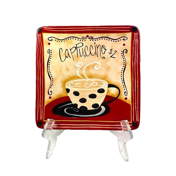 Certified International Lori Cappuccino Replacement Plate Square 8 1/2" - Picture 2 of 10